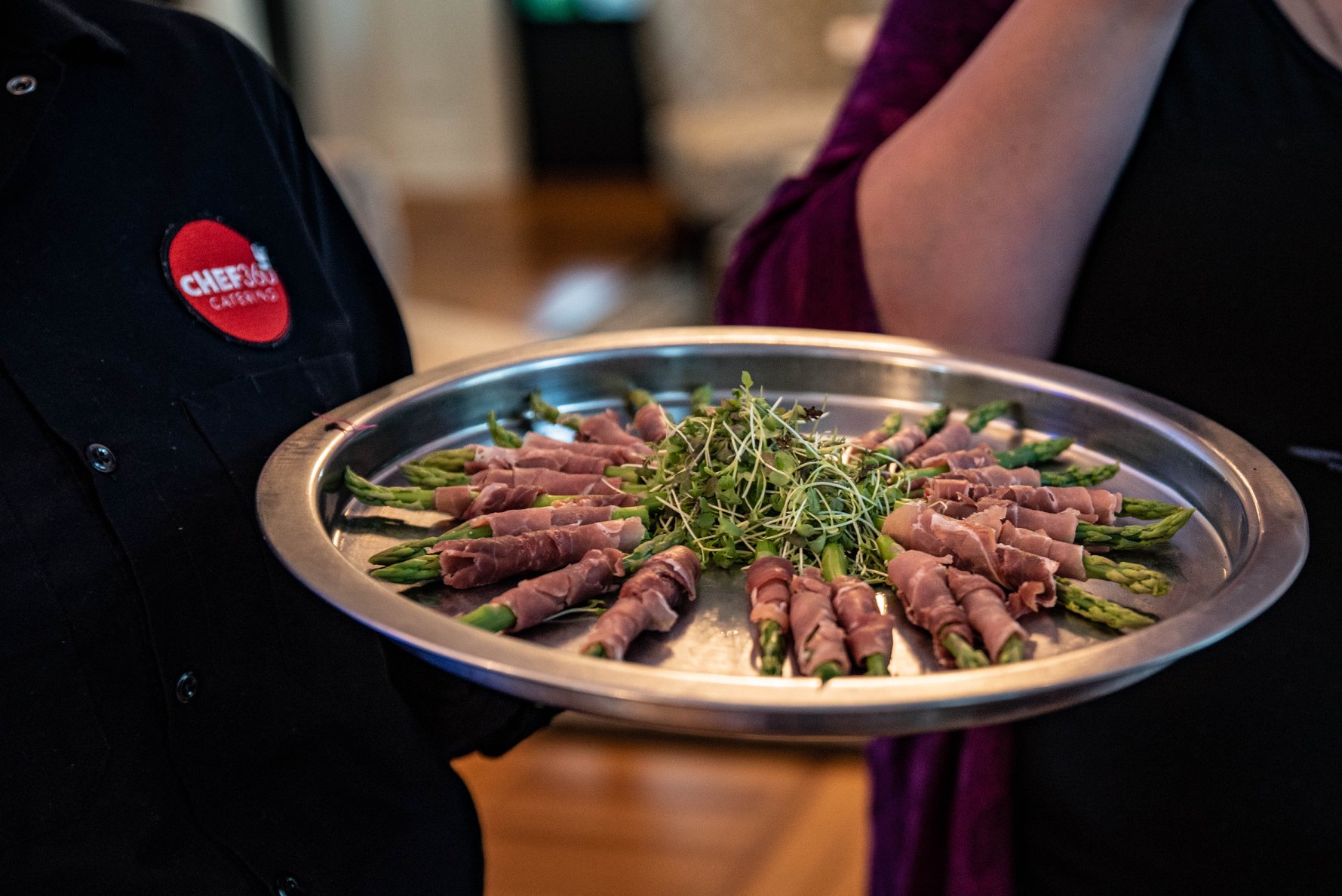 Prosciutto wrapped asparagus