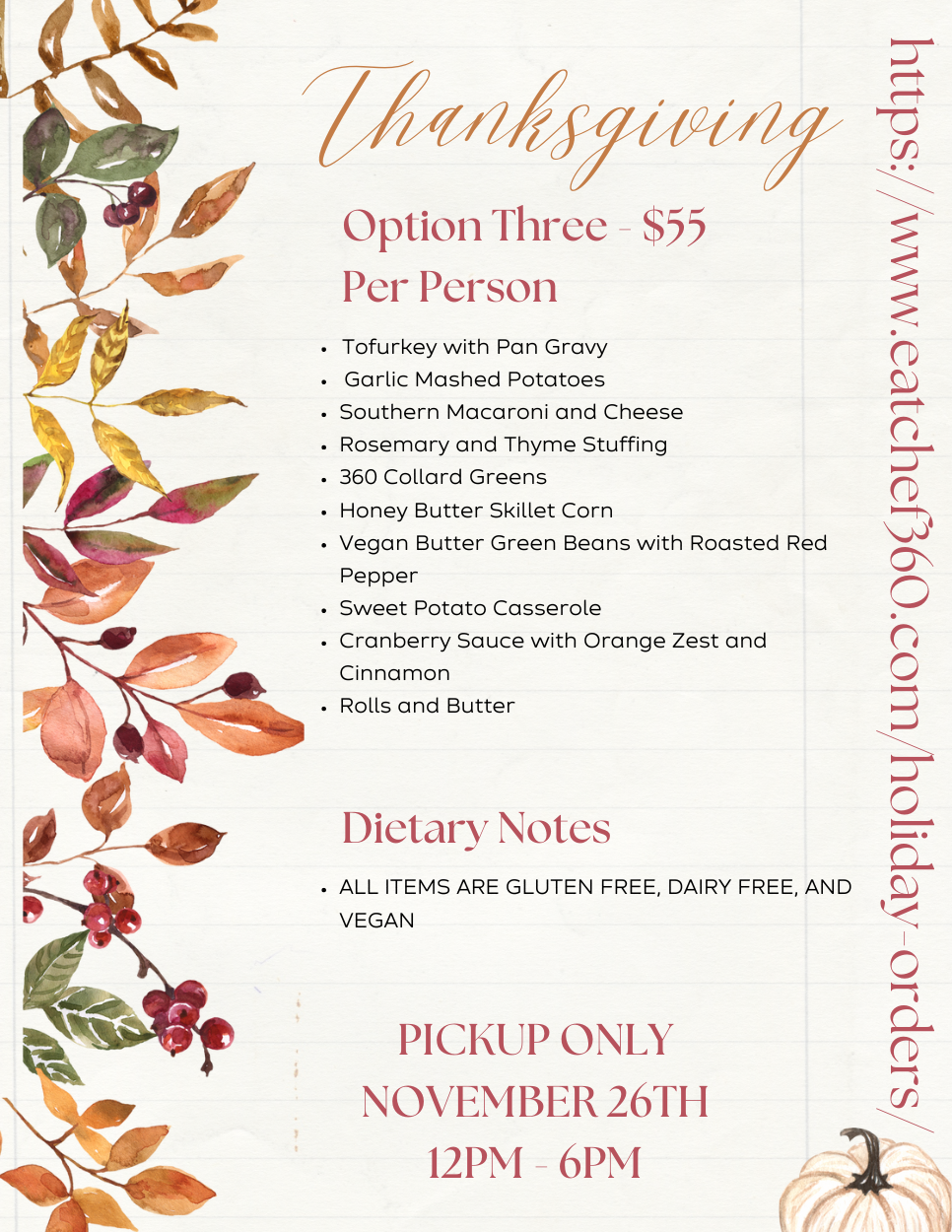 Thanksgiving Option Three